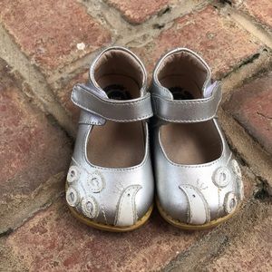 Livie and Luca silver metallic Mary Janes